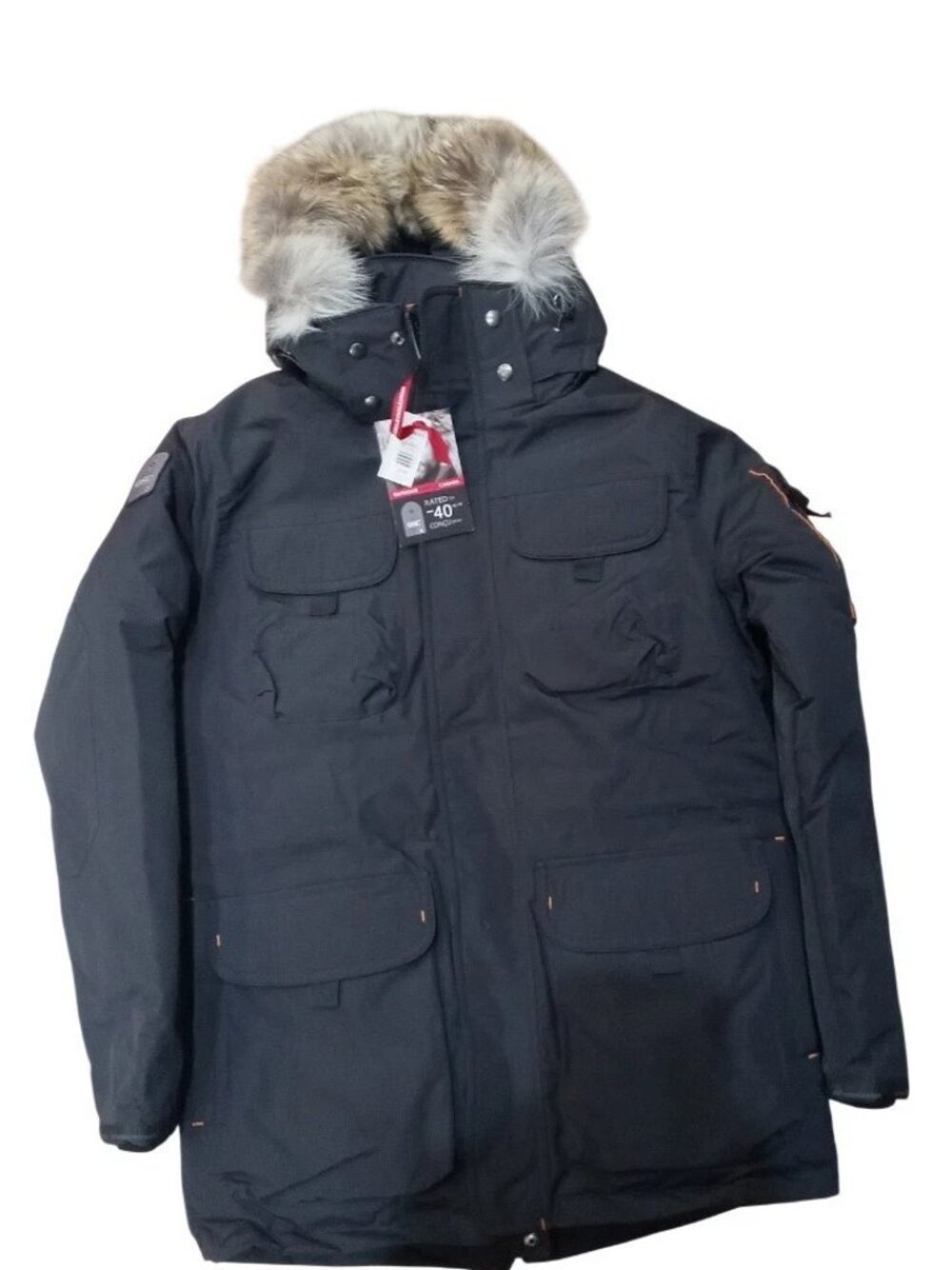 Outdoor Survival Canada OSC Men's Atka -40 C/F Down Parka Small Orca Black NEW
